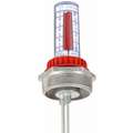 Krueger Level Gauge: For 35 in Container Dp, 2 in, Galvanized Steel / HDPE, 0 in Extension Lg