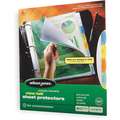 Wilson Jones Sheet Protector Set: View Tabs, Clear, 8 Tabs, 9 3/8 in W, 11 1/2 in H, 2 mil Thick