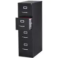 15" x 25" x 52" 4-Drawer 2500 Series File Cabinet, Black