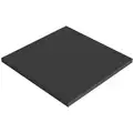 Polyurethane Rubber Sheet, 6"W x 6"L x 1-1/2"Thick, 60A, Plain Backing Type, 480% Elongation, Black