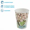 Dixie Disposable Hot Cup: Paper, Polyethylene, 8 oz Capacity, Coffee Haze, Microwave Safe, 500 PK