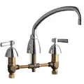 Low Arc Kitchen Faucet: Chicago Faucets, 201, Chrome Finish, 2.2 gpm Flow Rate, 9 1/2 in Spout Reach