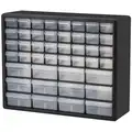 Polystyrene Drawer Bin Cabinet, 20"W x 6-1/4"D x 15-3/4"H, 44 Drawers, Black