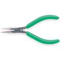 Xcelite Long Nose Pliers: ESD-Safe, 1" Max Jaw Opening, 5-1/2"Overall L, 1-3/4" Jaw L, Serrated