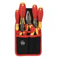 Wiha Tools Insulated Tool Kit: 7 Pieces, Pliers/Screwdrivers, Pouch