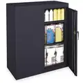 Commercial Storage Cabinet, Black, 42" H X 36" W X 18" D, Unassembled