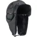 Winter Hat, L/XL, Adjustable Chin Strap Adjustment Type, Black, Covers Head, Ears
