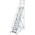 Cotterman 15-Step Rolling Ladder, Perforated Step Tread, 192" Overall Height, 450 lb. Load Capacity