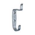 Double Hook: 2 Hooks, Stainless Steel, Satin, 11 lb Working Load Limit, 2 3/4" Hook Height