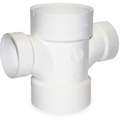 Double Sanitary Reducing Tee: Schedule 40, 4" x 4" x 2" x 2" Pipe Size