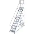 Cotterman 12-Step Rolling Ladder, Perforated Step Tread, 162" Overall Height, 800 lb. Load Capacity
