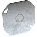 Raco Galvanized Steel Electrical Box Cover, Box Type: Octagon, Number of Gangs: 1, 4" Width, 4" Length