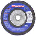 Westward 4-1/2" Flap Disc, Type 29, 5/8"-11 Mounting Hole, Extra Coarse, 36 Grit Zirconia Alumina, 1 EA