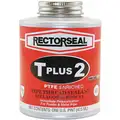Rectorseal Pipe Thread Sealant: T Plus 2, 8 fl oz, Brush-Top Can, White, High Lubricity/Nonflammable