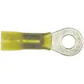 Solder & Seal Ring Terminal, Yellow, 12-10 Awg, 1/4-5/16" Stud Size