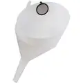 Funnel King Spout Funnel with Screen, Material Polyethylene, Fluid Capacity 120 fl oz., Color White