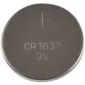 Lithium/Manganese Dioxide (LiMnO2) Coin Cell Battery, 3 V, Battery Size CR1632