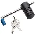 Coupler Lock: Universal, 1/4 in, Stainless Steel, (2) Keys