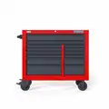Roller Cabinet,Red/Gray,14-