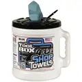Toolbox Z400 Big Grip Center-Pull General Purpose Blue Shop Towels Bucket, 2 Pk of 200