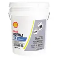 Rotella Conventional Engine Oil, 5 gal. Pail, SAE Grade: 15W-40, Amber