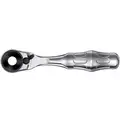 Wera 3-17/32" Alloy Steel Hand Ratchet with 1/4" Drive Size and Satin Finish