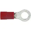 Imperial Vycrimp Vinyl Insulated Ring Terminal, Red, 8 AWG, Stud Size - Item 1/2"