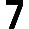1.25"H Decal Number Label, Fleet Number "7", Black
