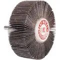 2" Mounted Flap Wheel With Shank, Aluminum Oxide, 1" Width, 120 Grit