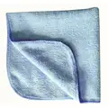 Tough Guy Microfiber Cloth: Microfiber, New, Blue, 16 in x 16 in, 260 g/sq m Cleaning Cloth Density