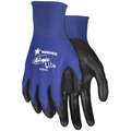 Coated Gloves,L,Black/Blue,Pr