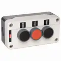 Dayton Push Button Control Station, 2NO/1NC Contact Form, Number of Operators: 3