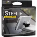 Steelie Car Mount Kit, Black/Silver, Aluminum/Neodymium Magnet/Silicon/Foam