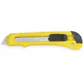Stanley Light Duty Snap-Off Utility Knife with 8 Segments; 6" x 1-1/2", Black/Yellow