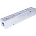 Manifold, 1" Inlet Size, 1/2"Outlet Size, NPT, Aluminum, 12"Overall Length