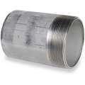 Nipple: Stainless Steel, 3" Nominal Pipe Size, 3" Overall Length, Threaded on One End, Schedule 40