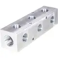 Manifold, 90 Degrees, 1" Inlet Size, 1/2"Outlet Size, NPT, Aluminum