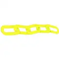 Accuform Plastic Chain: Create Barriers/Lanes, 2 in Size, 12 ft Lg, Yellow, Plastic
