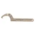 Adjustable Hook Spanner Wrench, Side, Aluminum, Bronze, Natural, Hook Thickness 11/32 in