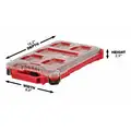 Milwaukee Plastic, Tool Case, 9-3/4"Overall Width, 15-1/4"Overall Depth, 2-1/2"Overall Height