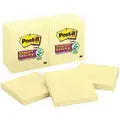 Post-It Sticky Notes: Yellow, Super Sticky, 90 Sheets per Pad, 12 Pads per Pack, 3 in x 3 in, 12 PK