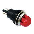 Dayton Raised Indicator Light, LED Lamp Type, 120 VAC Voltage, 18 mm Mounting Dia. Size