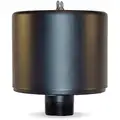 Filter Silencer: 1 1/4 in (M)NPT Inlet Size, 70 cfm, 6.62 in Overall Ht, 6.12 in Outside Dia