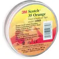Scotch Vinyl Electrical Tape, Rubber Tape Adhesive, 7.00 mil Thick, 3/4" X 66 ft., Orange, 1 EA