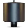 Filter Silencer: 1 1/2 in (M)NPT Inlet Size, 85 cfm, 6.62 in Overall Ht, 6 in Outside Dia