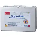 First Aid Kit, Metal Case Material, General Purpose, 25 People Served Per Kit