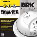 BRK 5-5/8" Carbon Monoxide and Smoke Alarm with 85dB @ 10 ft. Audible Alert; 9V