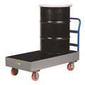 Little Giant Steel Drum Spill Platform Cart for 2 Drums; 33 gal. Spill Capacity, Black, Gray