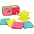 Post-It Sticky Notes: Assorted Bright, Standard, 100 Sheets per Pad, 12 Pads per Pack, 3 in x 3 in, 12 PK