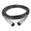 Phillips 25 ft. 7-Way Non-ABS Cord, Coiled, Black Jacket, Two Metal Plugs and Springs
